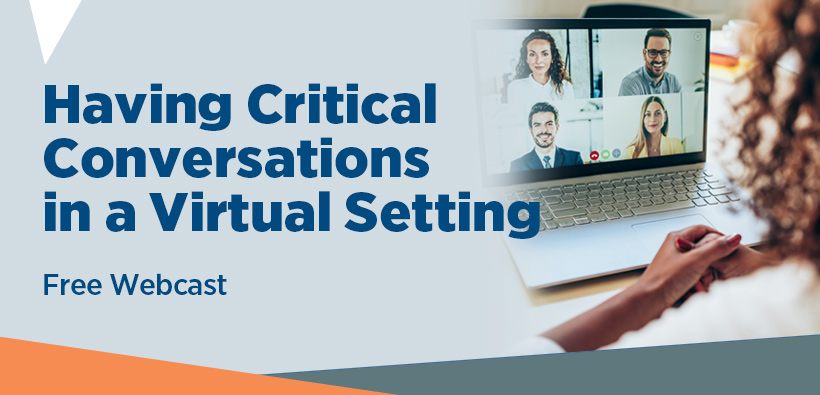 Critical Conversation in Virtual Setting Banner 