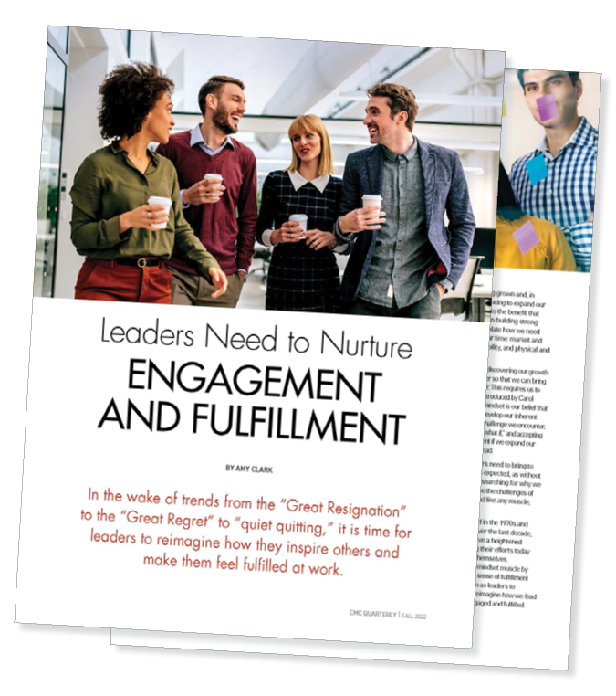 Leaders Need to Nurture Engagement and Fulfillment Article Image