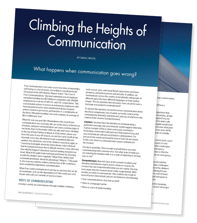 Climbing the heights of communication image